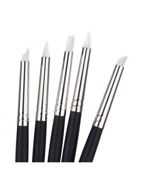 Modeling Brushes -Set of 5 with rubber tip-