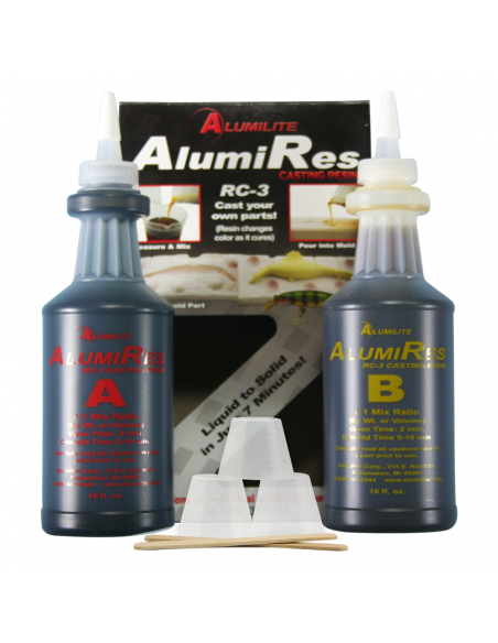 AlumiRes (RC-3) Preto -Resina de Poliuretano Preto-