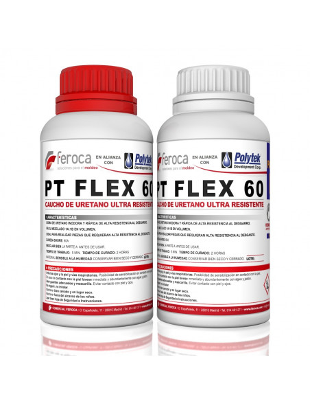 PT Flex 60 - Borracha de poliuretano ultra resistente -