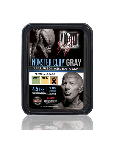 Monster Clay GRAY HARD -Professional Modeling Plastiline-