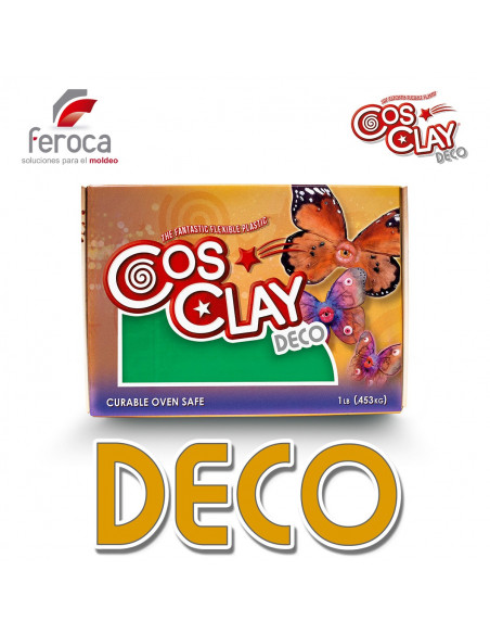 Cosclay Deco Green -Flexible Polymer Clay-