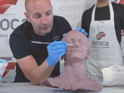 Resultado final del molde de rostro con alginato